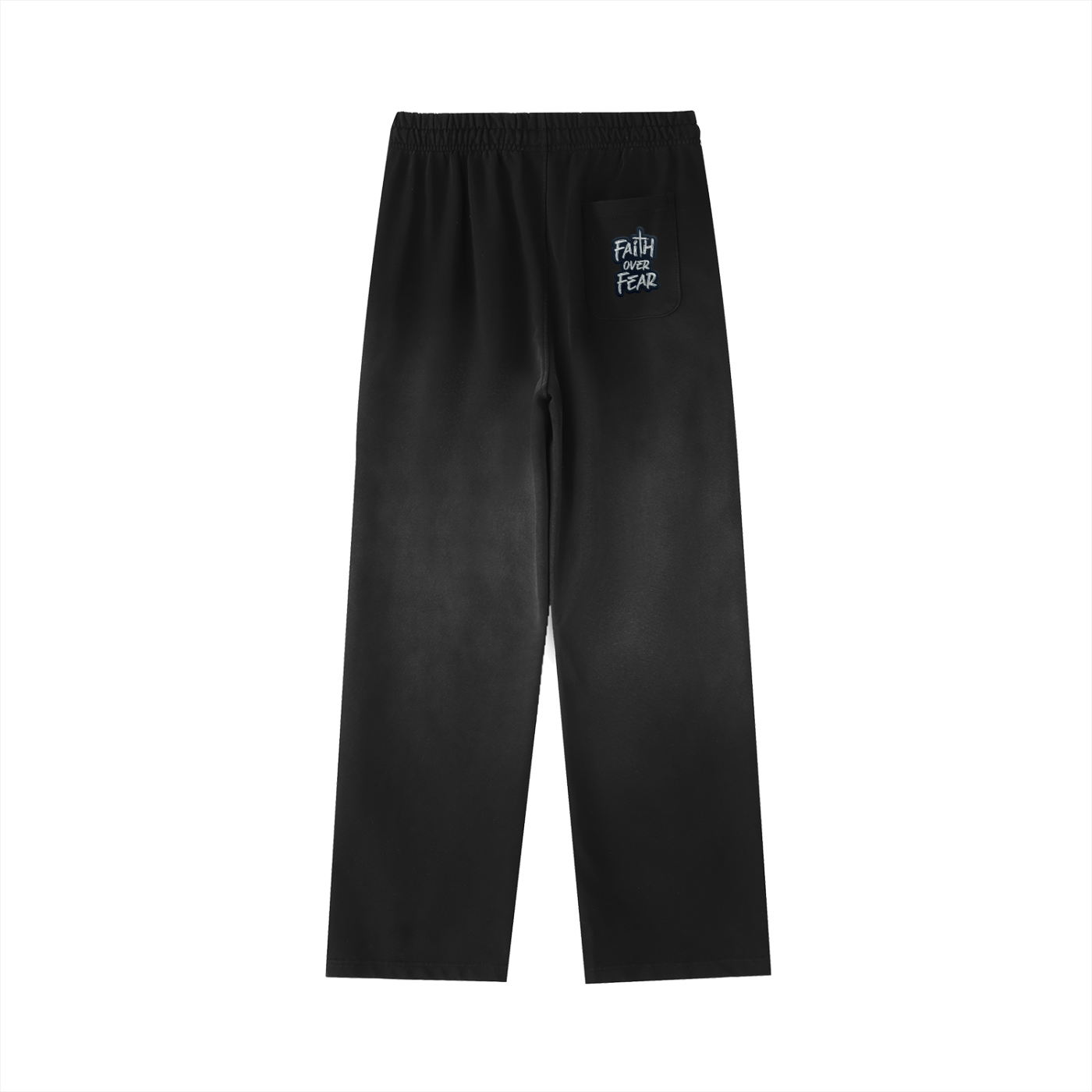 Vintage Washed Gradient Straight-Leg Sweatpants
