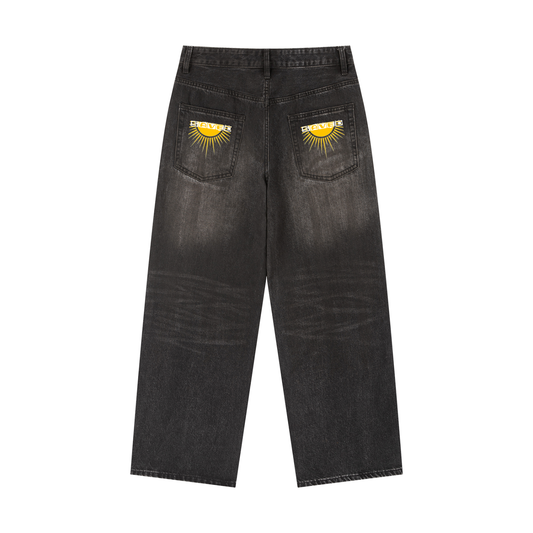 Vintage Wash Heavyweight Denim Jeans