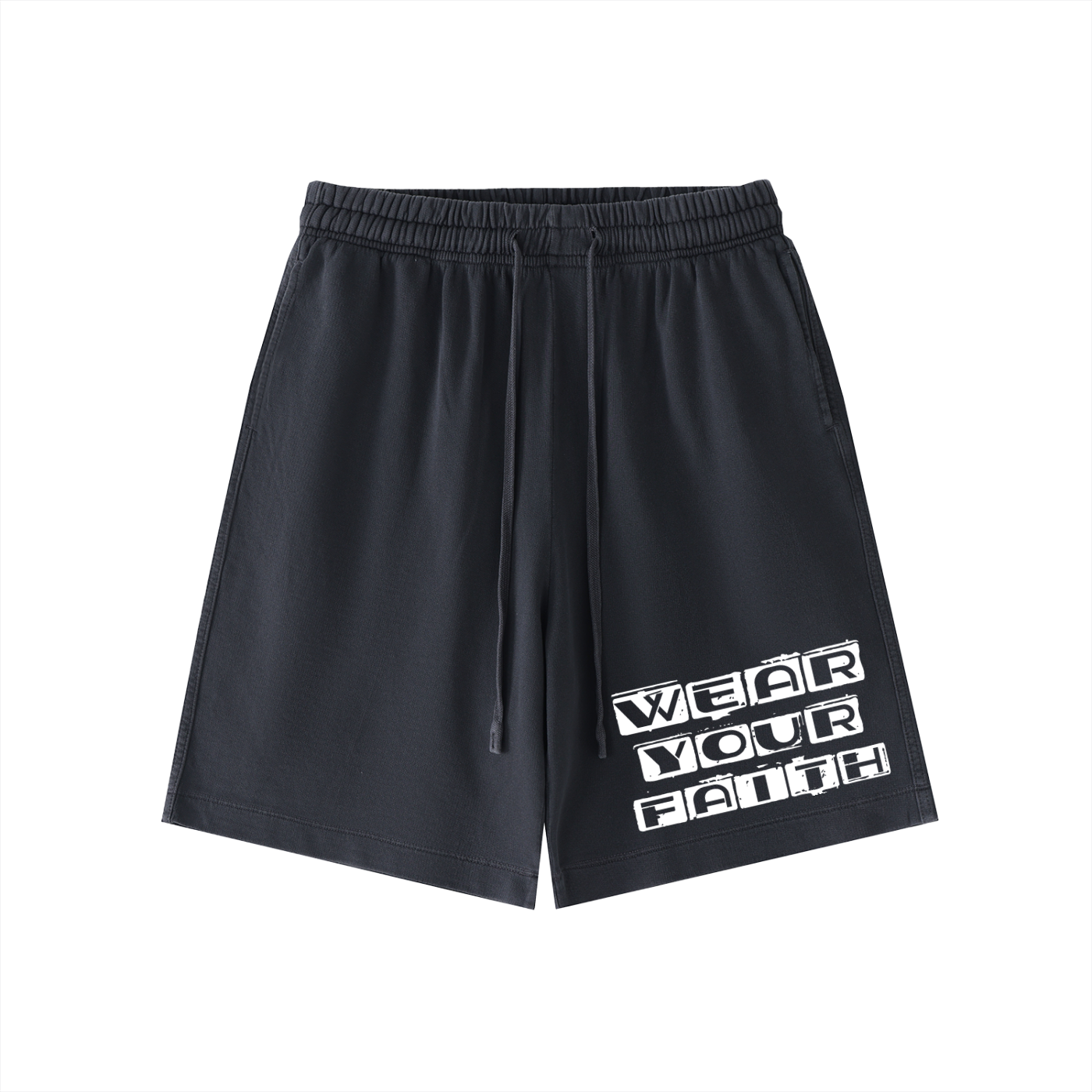 Wear Your Faith Vintage Wash Cotton Shorts