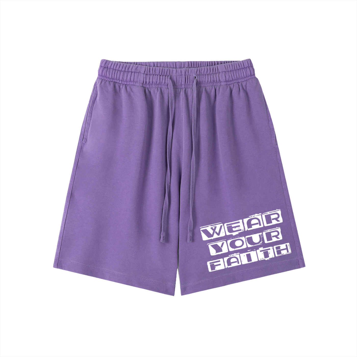 Wear Your Faith Vintage Wash Cotton Shorts