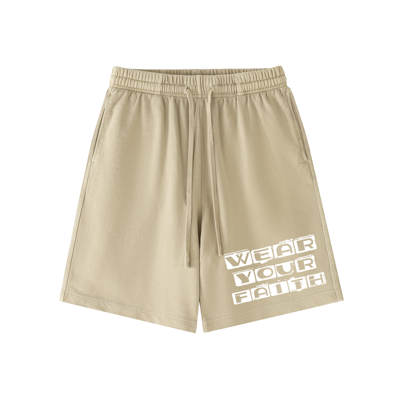 Wear Your Faith Vintage Wash Cotton Shorts