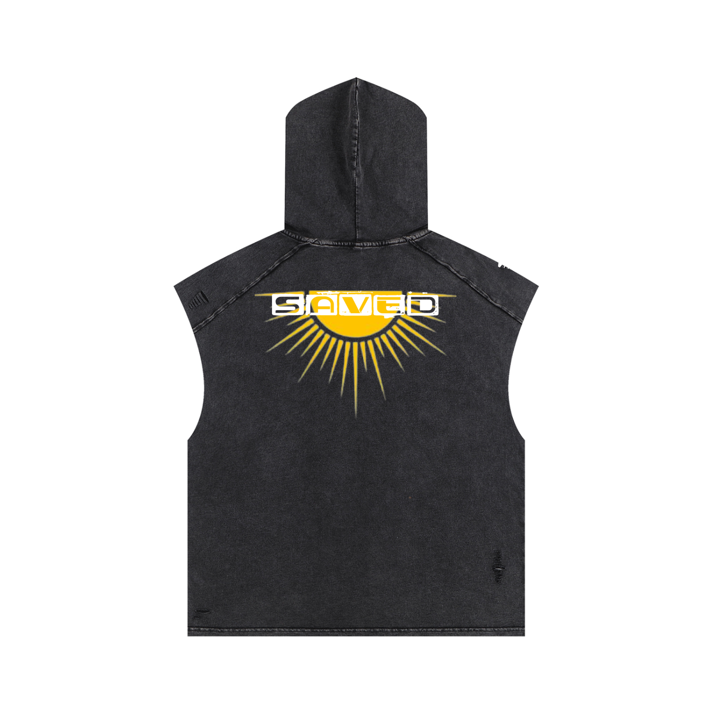 Snow Washed Boxy Hooded Tank Top