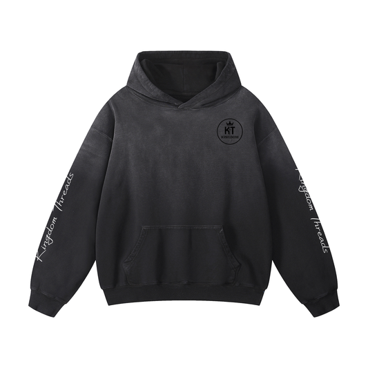 Kingdom Threads Hoodie with logo and sleeve text