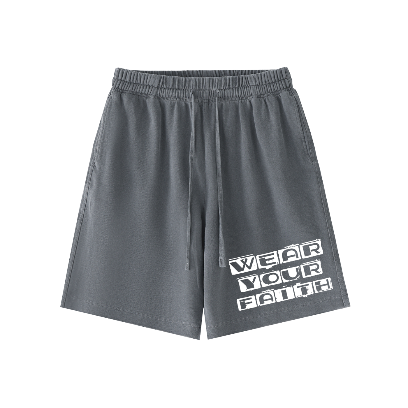 Wear Your Faith Vintage Wash Cotton Shorts