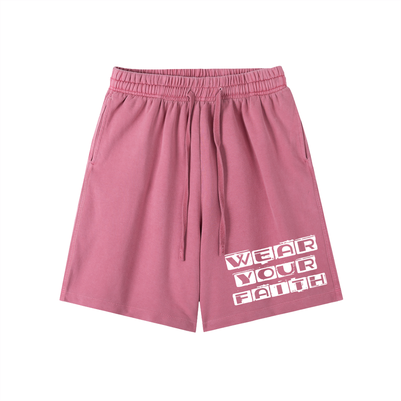 Wear Your Faith Vintage Wash Cotton Shorts