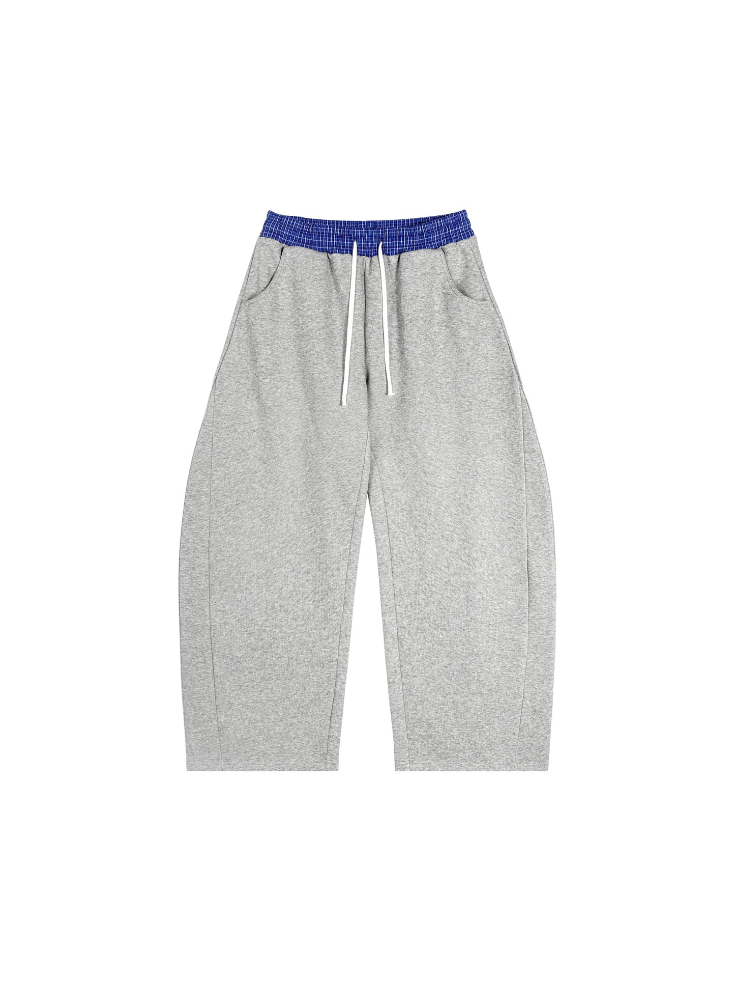 Wear Your Life Plaid Waistband Barrel Sweatpants