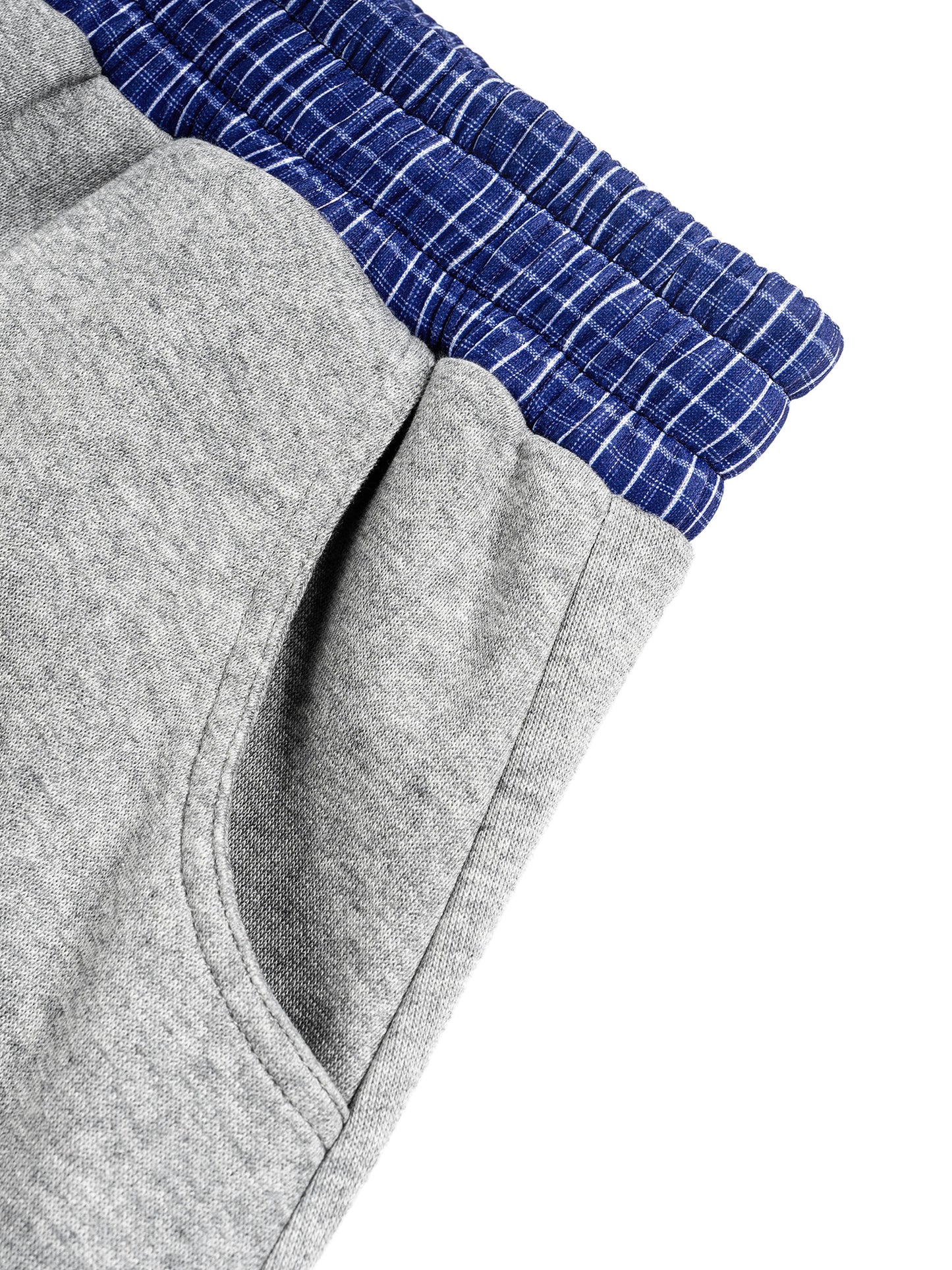 Wear Your Life Plaid Waistband Barrel Sweatpants